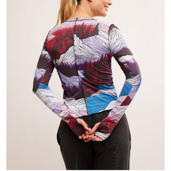 FP MOVEMENT by Free People Right On Run Long Sleeve Layer Tee•Size L•NWOT! - Picture 4 of 11